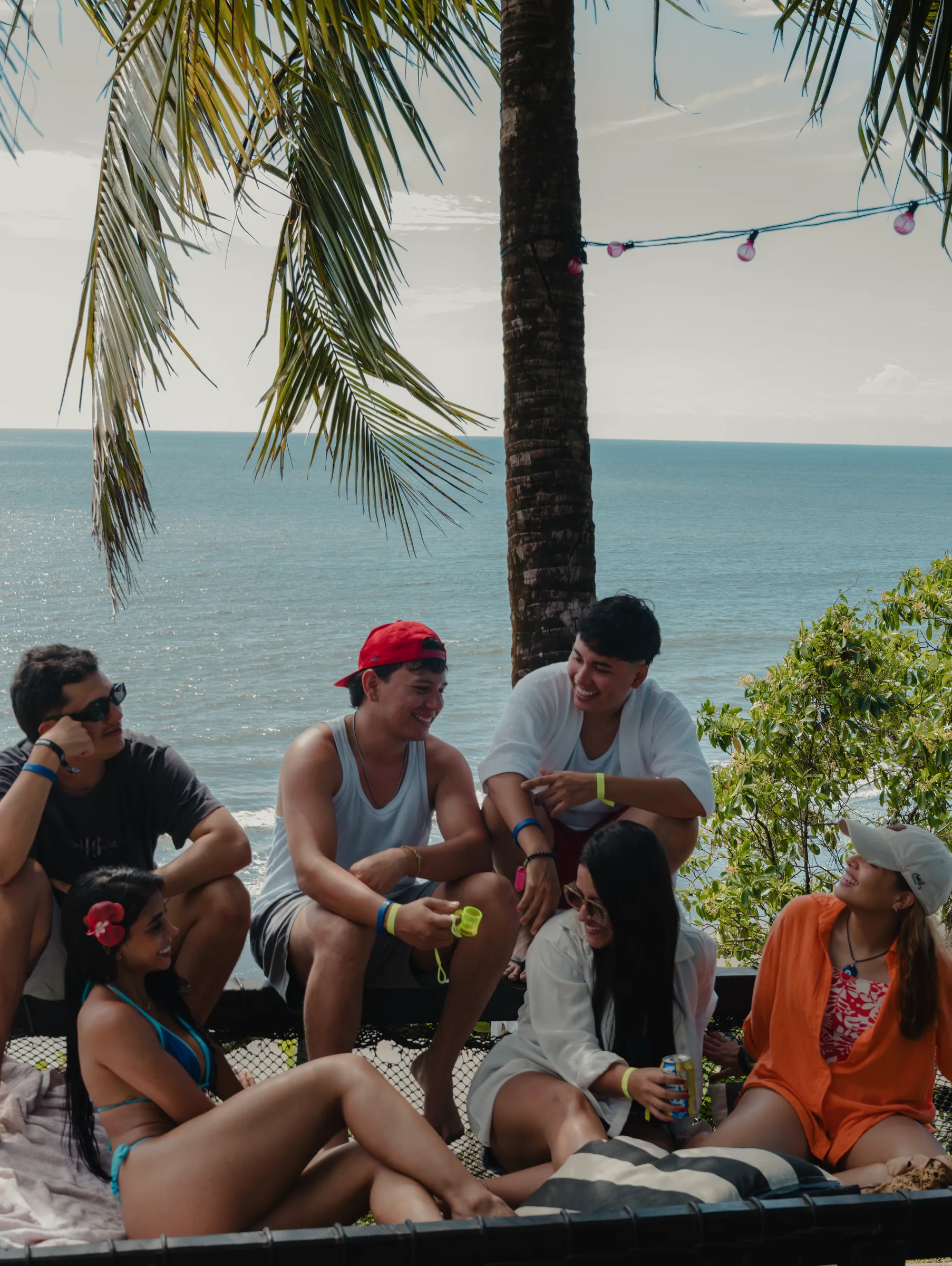 The crew at the seafront terrace