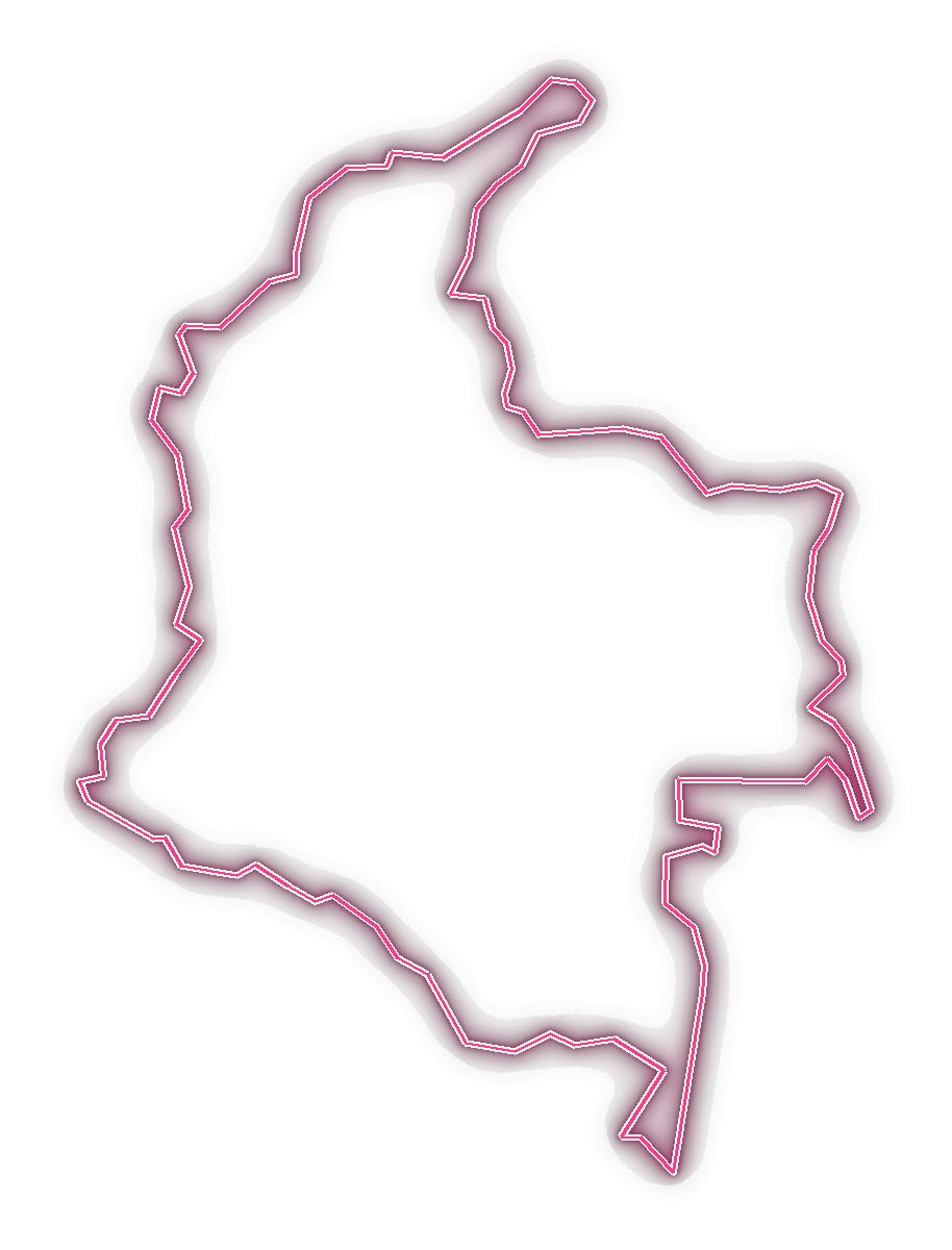Map of Colombia with the Melo locations: Capurganá on the Caribbean and La Barra on the Pacific